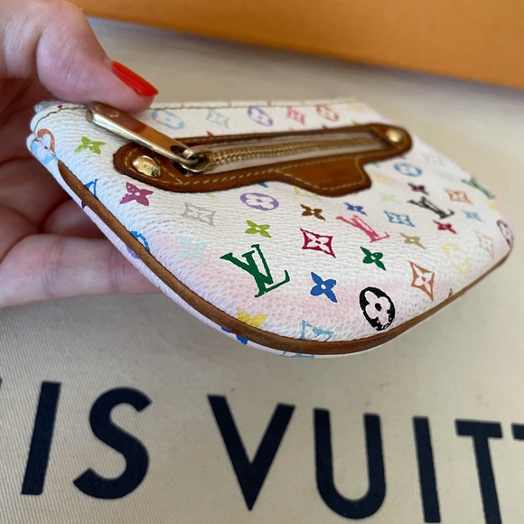 Louis Vuitton Multicolor Pochette Plate Rare Auth - Picture 14 of 16